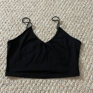 black cropped tank top